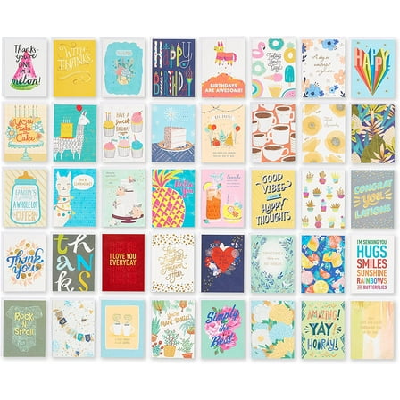 American Greetings Deluxe All Occasion Cards with Envelopes - Birthday, Thanks, Congrats and More (40-Count)