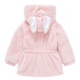 thumbnail image 2 of Hoody Jacket Gift for BoysToddler Kids Girls Boys Pink Fleece Hooded Jacket Coat with Ears Warm Kids Outwear Coat Zipper Up Save Big, 2 of 8