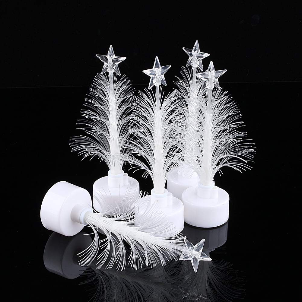 Mini LED Fiber Optic Nightlight Christmas Tree Lamp Party Light Kids Xmas Gift
