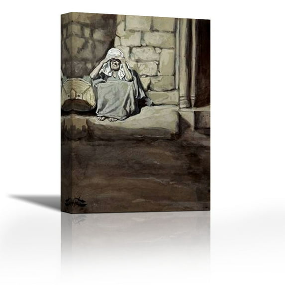 Miriam Shut Out From The Camp - Contemporary Fine Art Giclee on Canvas Gallery Wrap - wall décor - Art painting - 24 x 36 Inch - Ready to Hang