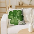 thumbnail image 2 of St Patricks Day Decor-Throw Pillow Covers 18x18 inch, Shamrock Linen Pillow Case, Irish for Large Couch Sofa Home Indoor Outdoor Holiday Decor, 2 of 5
