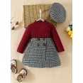 thumbnail image 4 of Newborn Infant Kid Baby Girls Clothes Sets 6M 9M 12M 18M 24M 3Y Knit Long Sleeve Sweaters Tops Plaid Skirts Hat Fall Spring Outfits, 4 of 10