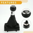 thumbnail image 4 of Unique Bargains 6 Velocidades Manual Shift Knob con Funda - Palanca de Cambios - para Audi A3 2010-2013 Cuero Sintético 1 Pc, 4 of 6