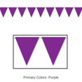 thumbnail image 5 of 12 Pack Bulk Purple Party Pennant Banner, 5 of 6