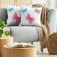 thumbnail image 5 of Ambesonne Animal Throw Pillow Cover 2 Pack, Wings Life Theme, 24", Dried Rose Pink and Blue, 5 of 7