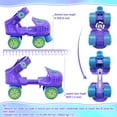 thumbnail image 3 of JZY Adjustable Toddler Quad Skates for Boys & Girls Ages 2-6 - Safe Comfortable 4-Wheel Beginner Roller Skates, Purple, 3 of 8