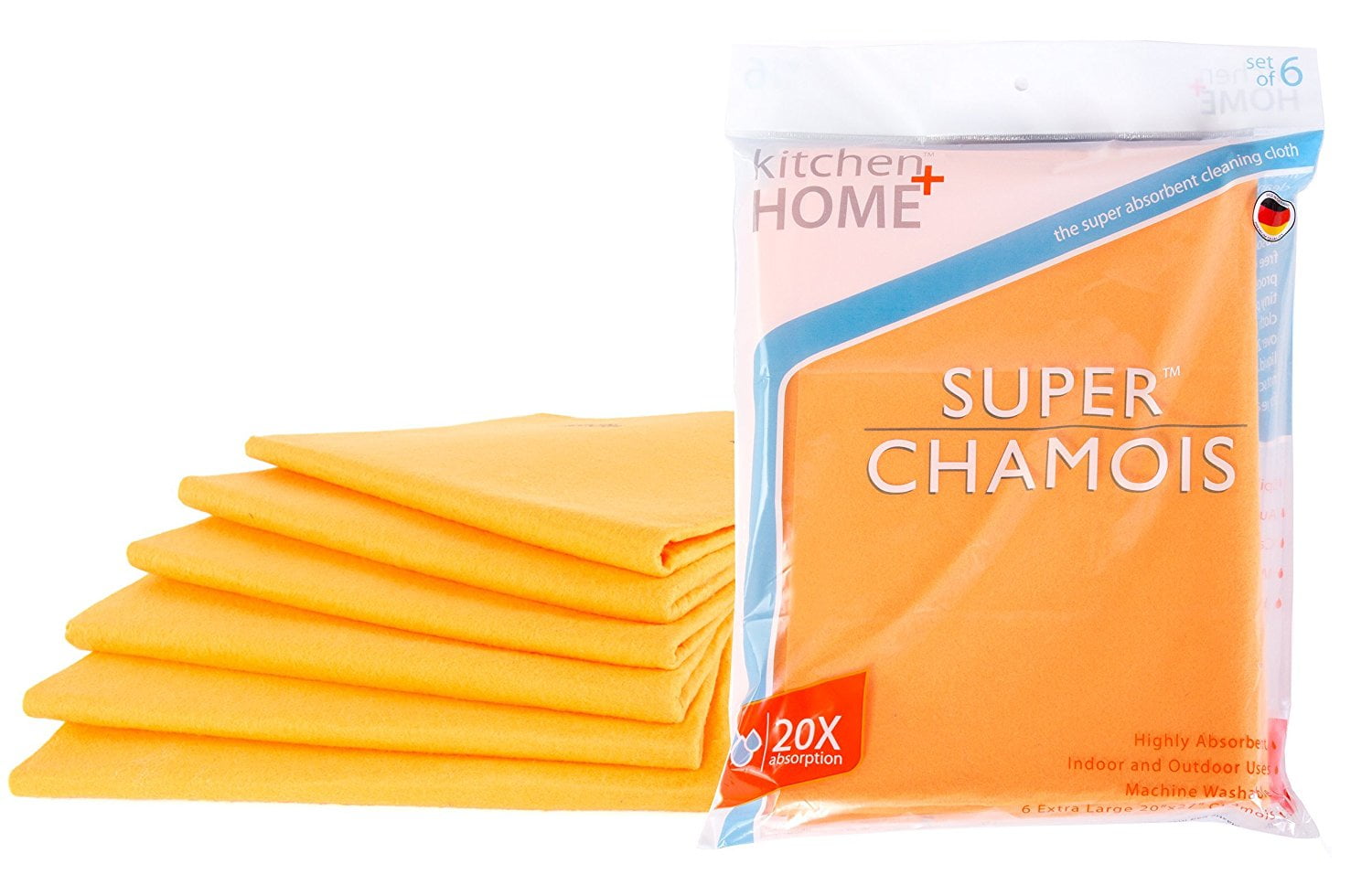 Jumbo Synthetic Shammy Drying Cloths Super Absorbent 35 x 50cm 3 In A Pack 
