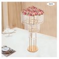 thumbnail image 6 of 2Pcs Flower Stand 28.34in, 3 Tier Flower Vase Crystal Flower Stand Wedding Centerpieces, Round Flower Stand Pedestal Stand for Wedding Birthday Party Decoration(3 Tier Round Base ), 6 of 6