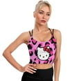 thumbnail image 5 of Hello Kitty Women's Strappy Sports Bras Fitness Workout Crop Tank Top Padded Yoga Top Criss Cross Back Cami, 5 of 6