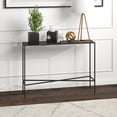 thumbnail image 3 of Evelyn&Zoe Henley 42" Wide Rectangular Console Table with Metal Top, Blackened Bronze, 3 of 7