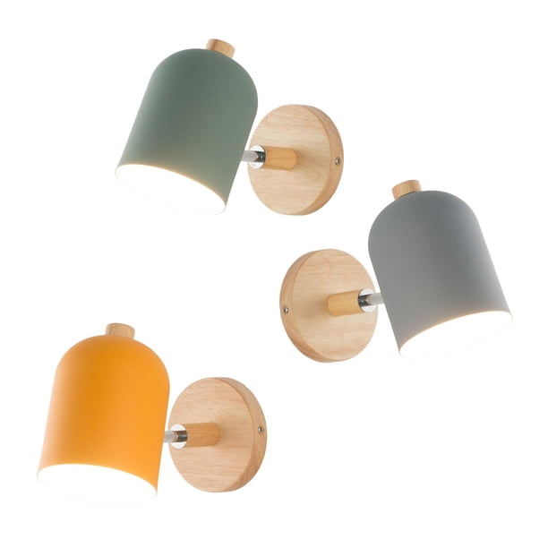 Apliques Lámparas Giratorias De Cabecera Pantalla Soporte De Pared E27 Apliques Lámparas Giratorias De Cabecera Pantalla Soporte De Pared E27 Amarillo+Apliques verde y amarillo y gris jinwen none