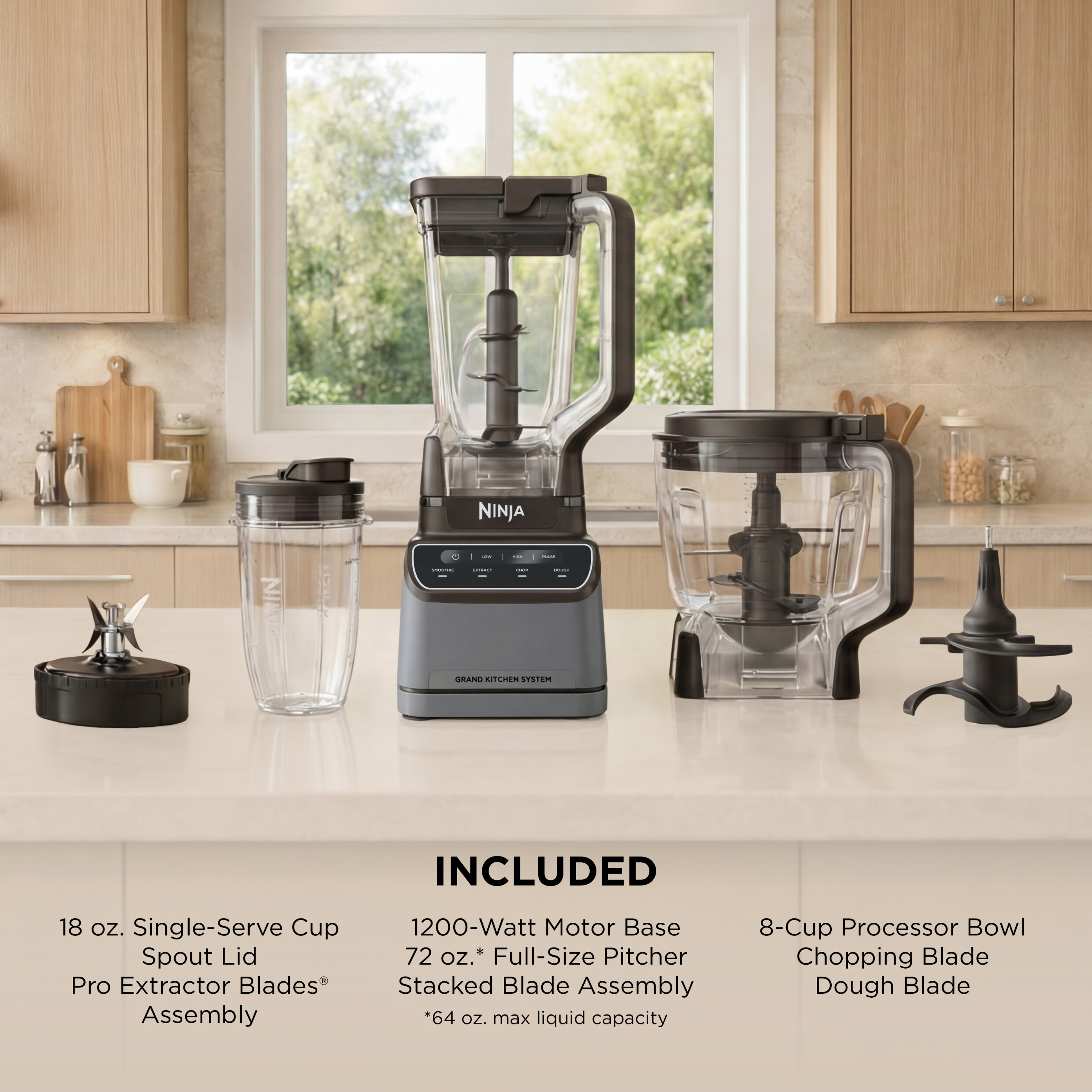 Ninja Grand Kitchen System 72-Oz Blender, 1200W photo 3