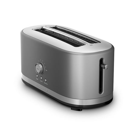 KitchenAid RRKMT4116CU 4 Slice Long Slot Toaster with High Lift Lever, Contour Silver (CERTIFIED (Best Long Slot Toasters Reviews)
