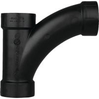 Charlotte Pipe ABS Wye Pipe Fitting - Durable Plastic - 3 Piece, Abs Tee-Wye 3" Combo