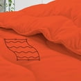 thumbnail image 4 of DNG Creations 3 Piece Wavy Stitching Comforter Solid Orange Colour 550 GSM Super Soft 100% Egyptian Cotton With 6 Corner Tabs ( Oversized King - Size ), 4 of 6