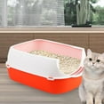 thumbnail image 3 of Tooyful Cat Litter Box High Side Sifting Prevent Sand Leakage Large Litter Box for Indoor Cat, Kitten, Rabbit and Other Small Animals Easy to Clean Orange, 3 of 8