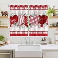 thumbnail image 2 of Valentine's Day Kitchen Curtains Window Panels, Red Love Heart Eucalyptus Leaves Insulated Window Treatment Curtain, Grommet Curtains for Bedroom/Living Room/Bathroom, 2 Piece 52"Wx72"L, 2 of 8