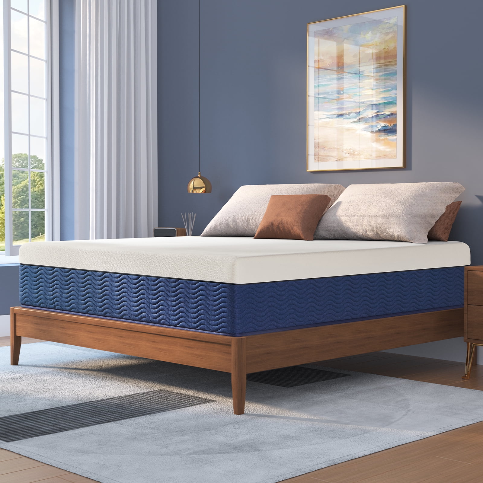 Queen Mattress, JIAVA 12" Soft Hybrid Innerspring Mattress, Queen