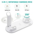thumbnail image 3 of SHELLTON 3 in 1 Wireless Charger, Charging Station for Apple Watch(Need Original Charger), AirPods Pro/2, Wireless Charging Stand for iPhone 12 Pro Max/11 Pro Max/X/XS/XR and All Qi-Enabled Phones, 3 of 8