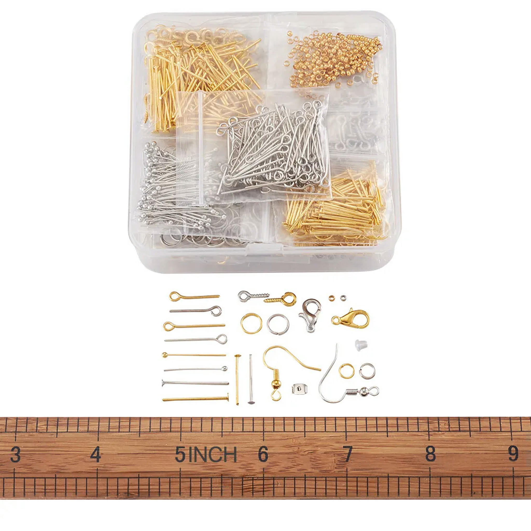 U8MO 1 Set DIY Jewelry Sets With 60pcs Earring Hooks 200x Ear Nuts 1000xJump Rings