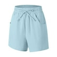 thumbnail image 3 of 2025 Spring/Summer Light Yoga Shorts Two Piece Quick Drying Gym Shorts, Loose Fit with Pockets, for Women, 3 of 3
