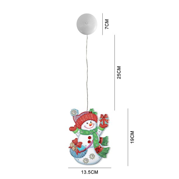 Pintura de diamante, luz nocturna Manual, palo para manualidades, pintura de taladro, decoración para sala de estar, cuadro colgante, luz Led con ventosa de Navidad
