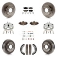 thumbnail image 1 of Transit Auto Front Rear Disc Brake Caliper Rotors Drums Ceramic Pads Shoes Wheel Cylinders and Hardware Kit (11Pc) for Car 2006 Hyundai Accent Hatchback To 09 30 05 KC8-100930C, 1 of 11