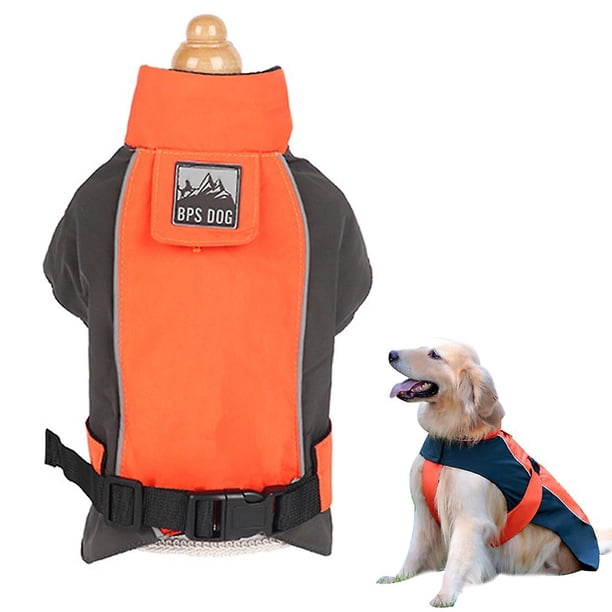 black Chaleco para mascotas Perros grandes, medianos y pequeños Chaleco cálido a prueba de frío Ropa reflectante para mascotas M