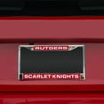 thumbnail image 2 of Rutgers Scarlet Knights Chrome Metal Laser Cut License Plate Frame, 2 of 8
