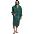 thumbnail image 3 of Men's Turkish Terry Cloth Robe, Thick Hooded Bathrobe (Green, Small), 3 of 6