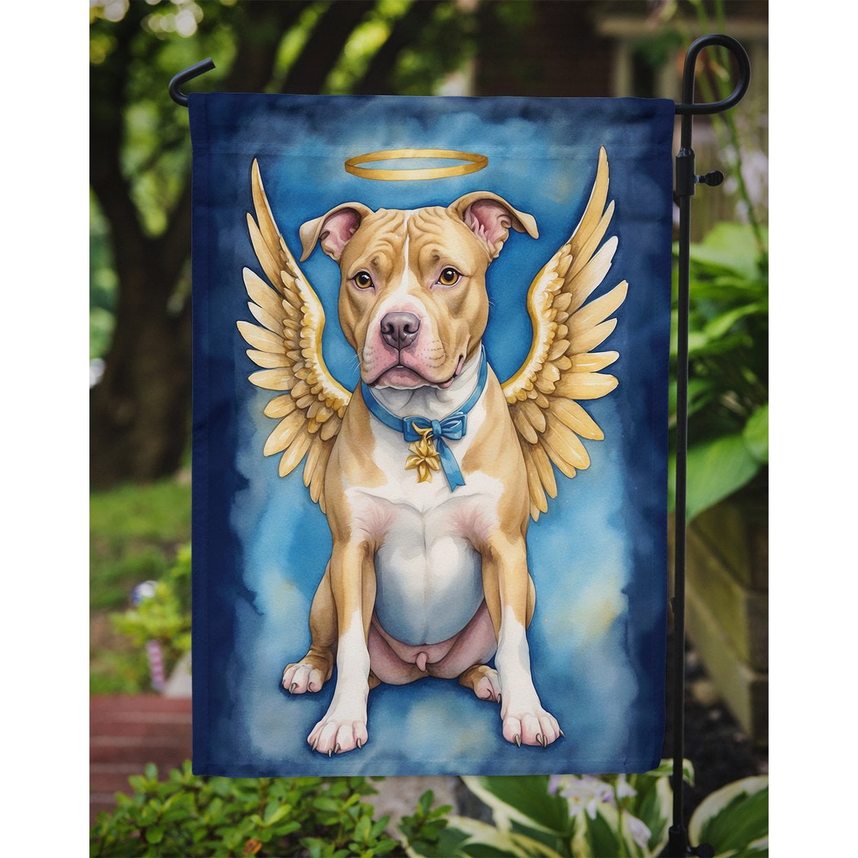 Pit Bull Terrier My Angel Garden Flag 11.25 in x 15.5 in