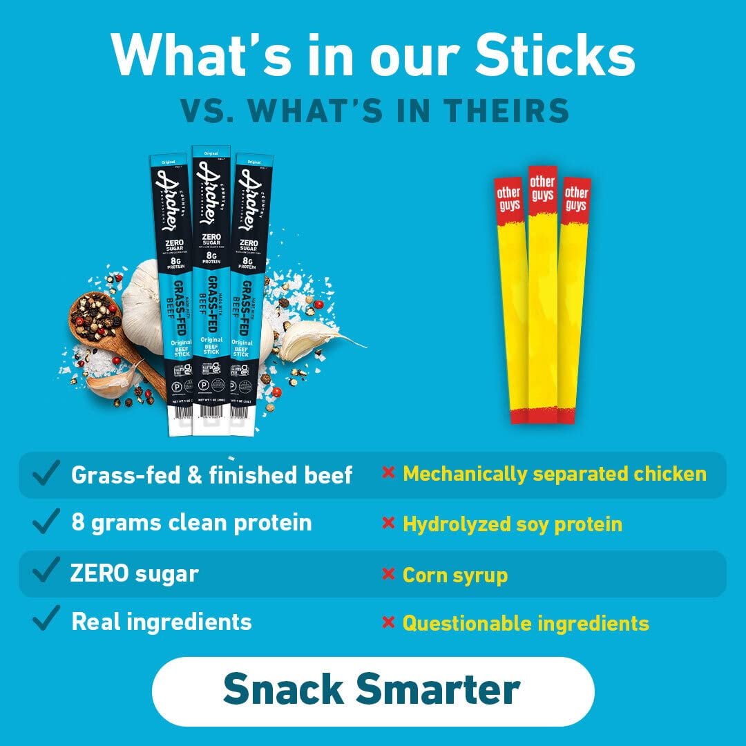 Country Archer Grass-Fed Beef Stick Minis, Original, 0.5 oz, 28 Count