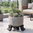 thumbnail image 4 of 3 Piece Pot Feet, Heavy Duty Plastic Plant Risers, Invisible Drainage Elevators for Indoor Outdoor Planters Black, 4 of 6