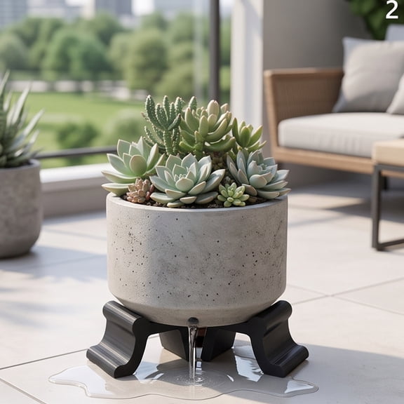 HuiXinOu Pot Feet Risers, Plastic Invisible Flower Pot Feet, Heavy Duty Drainage Protectors, Flower Pot Elevators, Pot Feet for Indoor, Outdoor, Garden, Planters, Patio Decor
