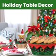 thumbnail image 4 of Round Baskets for Serving Christmas Green Elf Woven Basket All Purpose Organization Containers Pantry Laundry Room Counter for Fruit Bread Gift Basket Summer Home Decoration Pack of 4, 4 of 7