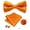 Bright Orange, variant on Men's Royal Blue Paisley Pre-Tied Bow Tie 4-Piece Gift Set with Pocket Square, Cufflinks & Lapel Pin