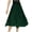 Green, variant on ZQUUVOU Women Tulle Casual Summer Skirt Swing Solid Collor Elastic Waist Flax A-Line Ankle Skirt Black