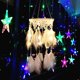 thumbnail image 1 of Plumas Estrellas Luna Atrapasueños Cadena de luz LED Colgante Colgante (Blanco) Ndcxsfigh Nuevos Originales, 1 of 8