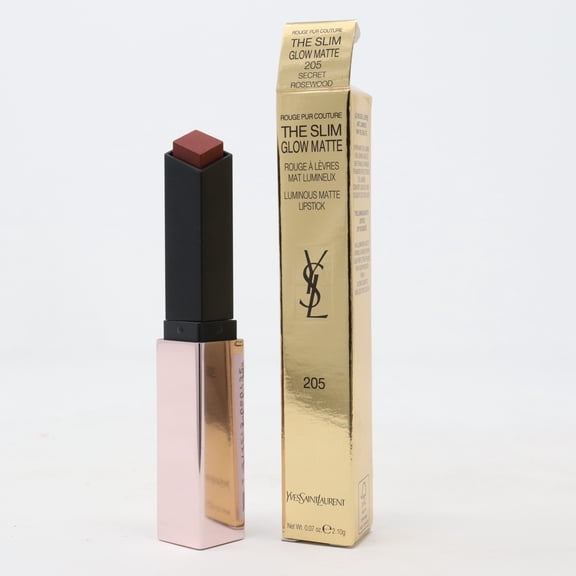Yves Saint Lauren The Slim Glow Matte 0.07oz 205 Secret Rosewood New With Box