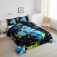 thumbnail image 3 of Homewish Dirt Bike 3 Pieces Queen Comforter Set for Boys Girls,Extreme Sport Ultra Soft Bedding Sets,Graffiti Splash Bedding Comforter Set Breathable,Ultra Soft Home Decor,Reversible, 3 of 8