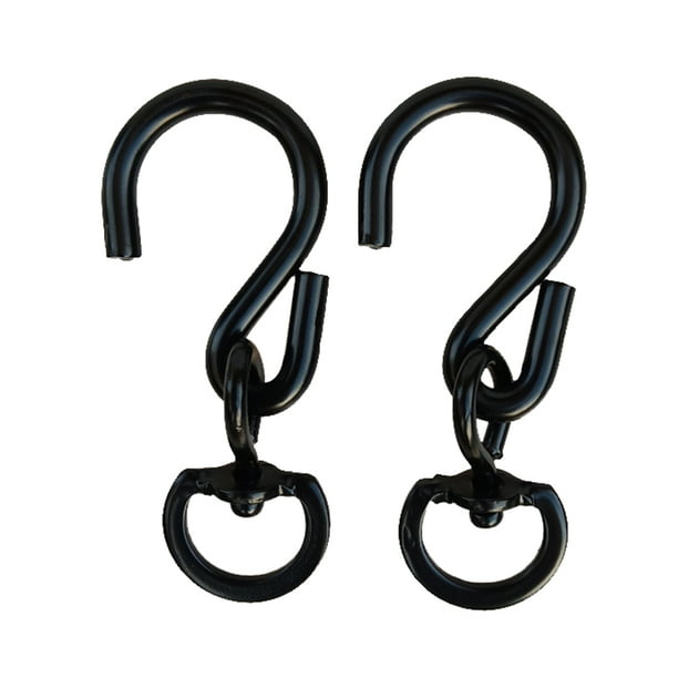 Lipstore 4 Pieces Heavy Duty Hanging Swivel Hooks Smooth Clips For Flower Pot Camping Black 8 X 5 X 2cm