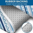 thumbnail image 4 of Blue Geometric Stripe Pattern Bathroom Rugs Sets 3 Piece,Toilet Cover Set,Absorbent Non Slip Bathroom Mats Sets with U-Shaped Contour Rug Toilet Rug Set, 4 of 5