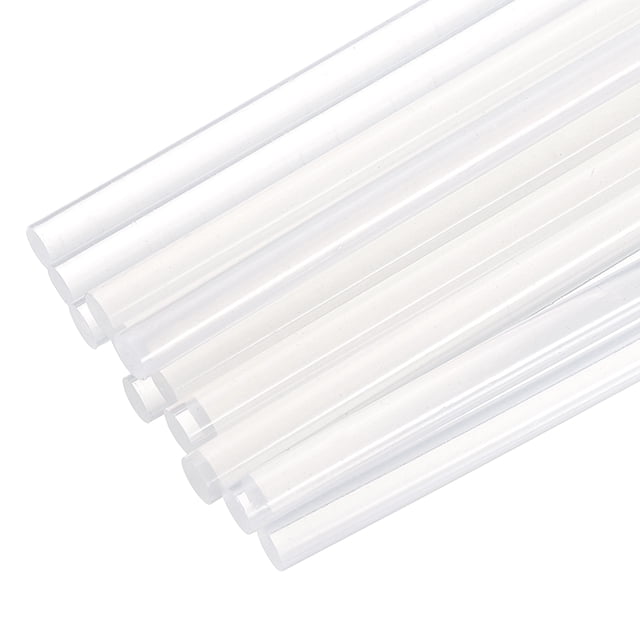 16 Pack Mini Hot Glue Sticks, 0.28" Dia x 5.91" Long EVA Glue Gun Sticks, White Clear