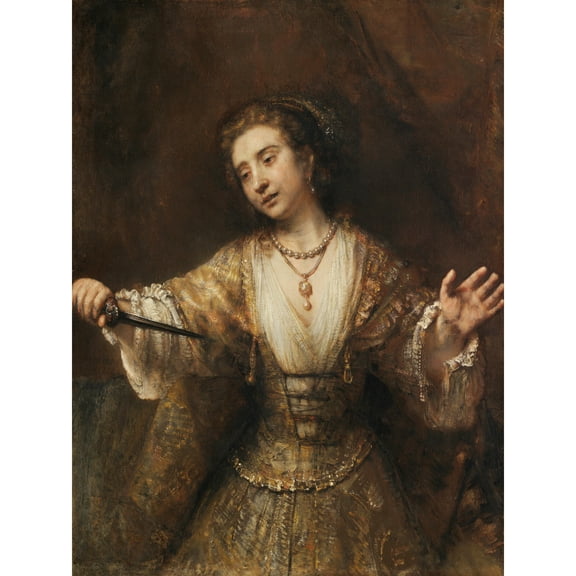 Rembrandt Lucretia 1664 Extra Large Art Print Wall Mural Poster Premium XL