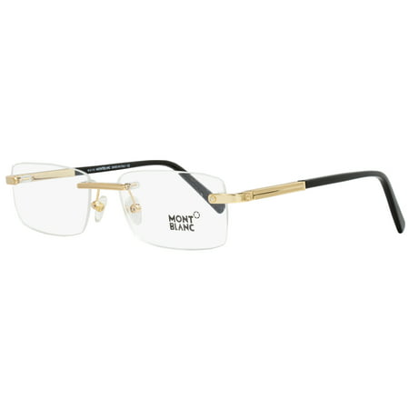 Montblanc Rimless Eyeglasses MB545 030 Size: 55mm Yellow Gold/Black 545