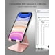thumbnail image 3 of Soporte para teléfono, soporte de escritorio de aluminio compatible con iPhone 12 Mini, 12 Pro, 11 Pro Max, XS Max XR X Se 8 7 6 6s Plus Huawei, Samsung S10 S9 S8 - Oro rosa, 3 of 4