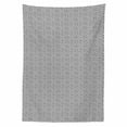 thumbnail image 2 of Crazy Art Tablecloth, Composition of Quirky Squares Going Inwards Optical Illusion, Rectangle Satin Table Cover Accent for Dining Room and Kitchen, 52" X 70", Charcoal Grey and White, by Ambesonne, 2 of 2