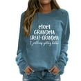 thumbnail image 1 of Wyzesi Sweatshirts à Col Rond pour Femmes en Coton Décontracté Col Rond Épaule Long Imprimé Lettre Amusant Pull Léger Automne, 1 of 4