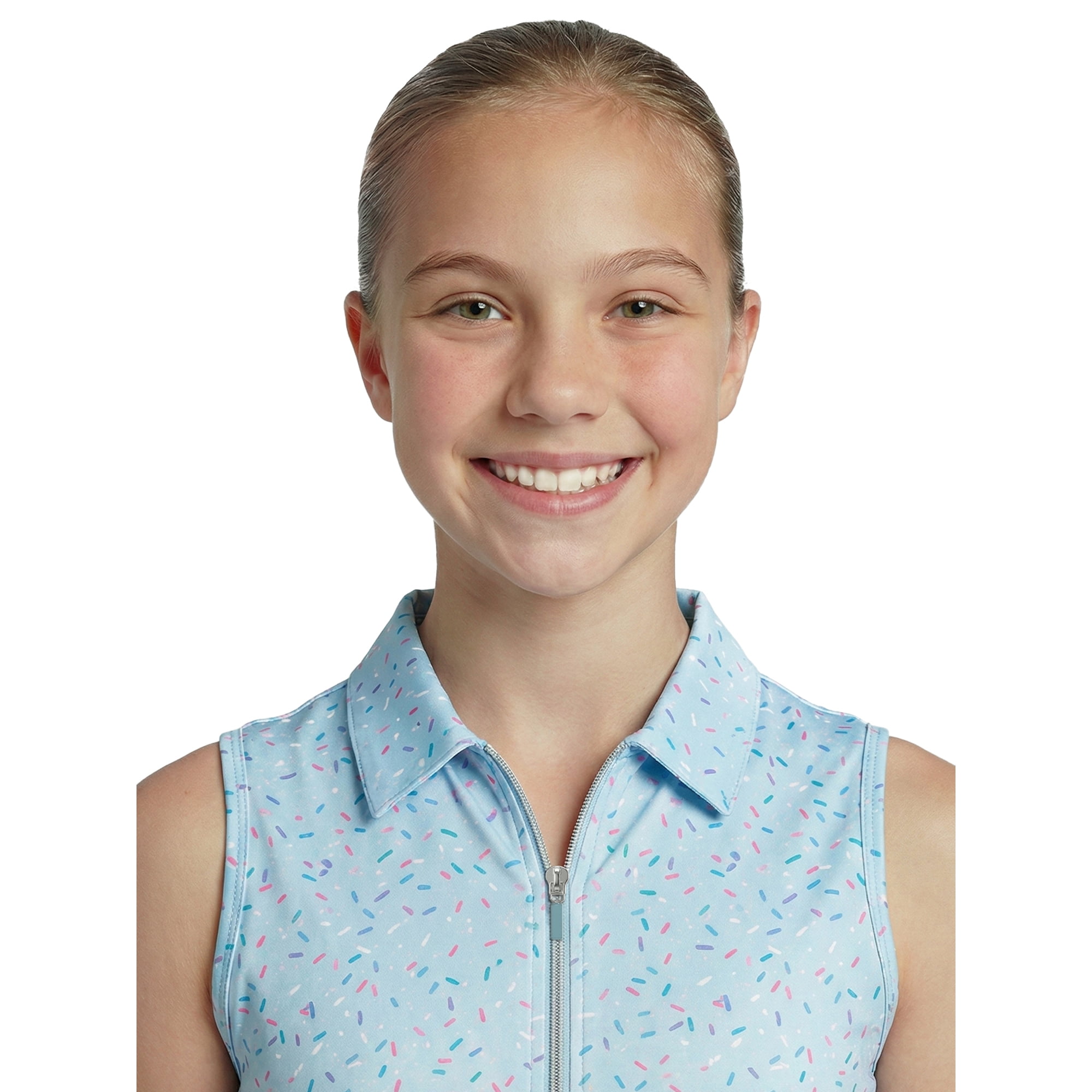 Birdie Bound Girls Sprinkle Splatter Polo Shirt, Sizes 4-16