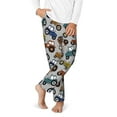 thumbnail image 2 of Wukai Color Tractor Print Teenagers' Pajama Pant Sleep Pajama Lounge Pant PJ Bottoms with Pockets and Button Fly(Available in Big & Tall)-Small, 2 of 6